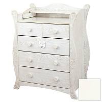 С 577 Комод с настилом, резьба №11, накладка №3 (бабочка)